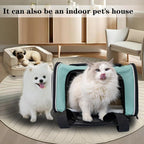 Cat, Dog Carrier for Small Medium Pet Carriers Up to15Lbs, Cats Carrier Soft- Sided Puppy Dogs Bag Portable Foldable Airline Approved Carrier Travel (Green 18 * 11 * 11)