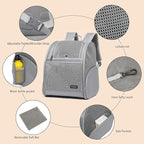Cat Backpack Carrier for Small Dogs and Medium cat Puppy Kitten Bunny Pet Carrier Backpack Collapsible with Fully Ventilated Mesh with Safety Leash (Gray, 12.9" L x 10.62" W x 15.5" H - M)