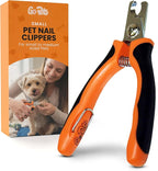 Nail Clipper for Small to Medium Pets, Quick Sensor Safety Guard | Heavy Duty Trimmer for Thick Nails, Stainless Steel Blades, Grooming Tool for Dogs & Cats, Non-Slip Handle Built-in Nail File