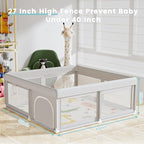 Hiaksedt Baby Playpen with Mat and Ocean Balls 50 x 50 inch | Small Playpen for Babies and Toddlers Baby Fence Playards