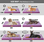 Patas Lague Orthopedic Large Dog Bed Washable Pet Crate Mat 36''X24'' Purple