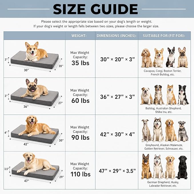 WNPETHOME Outdoor Waterproof Large Dog Bed