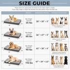 WNPETHOME Large Outdoor Dog Bed, Waterproof & Easy to Clean - Spacious Crate Mat for Extra Large Dogs with Removable Washable Cover, Egg Crate Foam, Indoor Outdoor Use