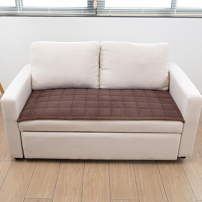 Pet Couch Covers,Couch Cover for Dogs Washable,Anti Slip Dog Sofa Covers Couch Protector Sofa Mat,Seat Cover,Dog Mat,Pet Pad for Furniture 1 Piece (Brown, 21''x63''/Rectangular)