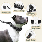 Mayerzon Prong Collar for Large Medium Dogs with Metal Buckle | No Pull Pinch Collar with Hidden Covered Walking Training for Pitbull German Shepherd Doberman Patented