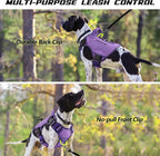 WINGOIN Purple Tactical Dog Harness for Large Dogs,No Pull Dog Harness | with Handle,Adjustable Reflective,Military K9 Style,Big Size Dog Vest,for German Shepherd,for Walking Training Hunting