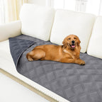Smiry Waterproof Dog Bed Cover, Reversible Pet Blanket for Sofa Couch | Soft Washable Dog Blanket, Leakproof Couch Cover for Dogs Cats & Furniture Protection, 40x70, Grey/Dark Grey