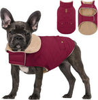 Large Dog Winter Jacket, Pet Warm Windproof Coat Dogs Cold Weather Coats Snow Jacket Pets Clothes, Golden Retriever, Labrador Retriever, Husky, Burgundy L