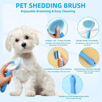 9-in-1 Pet Grooming Kit:Deshedding Brushs,Massage Gloves Brush,Silicone Finger Toothbrushes,Shampoo Bath Brushs,Slicker Brush – Complete Grooming Set for Dogs, Cats, and Small Animals