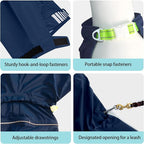 Dog Raincoat, Full-Body Hooded All-Weather Jacket, Waterproof and Windproof with Reflective Strips, Suitable for Large Dogs, XL