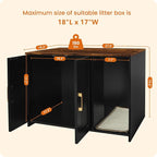 DWANTON Litter Box Enclosure, Wooden Cat Washroom Indoor, 27.6", 107BVV