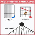 20 Panels Small Animal Playpen, 48" x 24" x 16" Pet Playpen with Waterproof Mat, C&C Cage for Guinea Pigs, Rabbit/Bunny/Baby Chicken Cage,Bunny/Puppy/Chicken Pen Indoor Outdoor Portable Metal Fence
