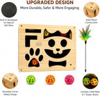 Interactive Cat Puzzle Toy, Wooden Enrichment Box for Indoor Cats | Keep indoor cats active, curious, and engaged with a wooden puzzle toy that encourages play and natural scratching.