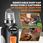 Whisper Quiet Dog Nail Grinder Safe & Stress-Free for Sensitive Dogs Cats | 4 LED Lights,3 Grinding Bits, 3-Speed, Pet Nail Trimmers, Rechargeable Painless Grooming Kit for All Breeds & Sizes