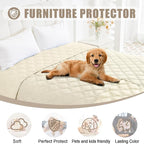 Smiry Waterproof Dog Bed Cover, Reversible Pet Blanket for Sofa Couch | Soft Washable Dog Blanket, Leakproof Couch Cover for Dogs Cats & Furniture Protection, 40x70, Beige/Beige