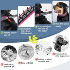 Mayerzon Martingale No Pull Collar for Small Medium Dogs | Hot Pink Trim, S | Patented Anti Pull Dog Collar with Buckle for Walking Training, Neoprene Padding, Reflective Stitching, Adjustable, Sturdy