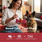 2-Pack Tough Dog Toys for Aggressive Chewers: Beef Flavored Long Lasting Dog Bones for Large Dogs, Heavy Duty Nylon & Rubber Dog Chew Toys to Keep Them Busy, Medium & Large Breed, Red