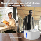 Automatic Cat Water Fountain, Wireless Pet Water Fountain with Stainless Steel Tray & BPA-Free Body, Ultra Quiet Pump, Motion Sensor, Easy to Clean, 3.2L/108oz for Multiple Cats & Small Dogs