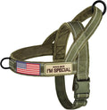 Forestpaw No Pull Dog Harness with Large Handle,Comfortable,L,Green | Adjustable Fits Chest 26-31",50-80 lbs,Slip On,Quick Release,Easy Control,Soft Padded,for Medium Large Dogs Walking Training