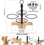 Elevated Cat Bowls 3 Adjustable Height 4 Stainless Steel Cats&Dogs | Pet Elevated Raised Cat Food and Water Bowls 3 Adjustable Heights 4 Stainless Steel Bowls for Indoor Cats Small Dogs