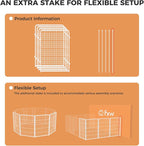 FXW Homeplus Indoor Dog Playpen, 40" H, 4 Panels, for Medium & Large Dogs | Stress-free play, Heavy-duty, Semi-open design, Easy setup, Threshold-free gate, Expandable, Patented