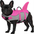 ASENKU Dog Life Jacket - Pet Safety Vest for Swimming & Boating, Shark Life Jacket with Floatation, Dog Lifesavers Swimsuits for Small Medium Large Dogs (Pink, M)