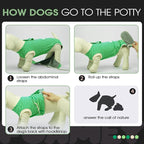 FUAMEY Dog Recovery Suit Male,Dogs Surgery Neuter Suits Puppy Spay Shirts for Female Incision Protection Anti Licking Wounds Doggie Onesie Pet Bodysuit Surgical Recovery Suit Green Stripes XL