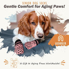 Anti Slip Dog Socks to Prevent Licking Paws, Dog Shoes for Hot/Cold Pavement, Dog Boots on Hardwood Floors, Traction Control Dog Booties & Paw Protectors for Small Medium Large Senior Dogs