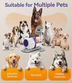 oneisall Dog Hair Vacuum Shedding Grooming Brush Kits for Pet Thick Coats | 15000Pa,3 Suction Low Noise,1.5L Dust Cup,5 in 1 Kits(Grooming/Deshedding/Cleaning Brush,Remover Roller,Crevice Tool), LM5