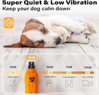 Casfuy 6-Speed Dog Nail Grinder - Newest Enhanced Pet Nail Grinder Super Quiet Rechargeable Electric Dog Nail Trimmer Painless Paws Grooming & Smoothing Tool for Large Medium Small Dogs (Orange)