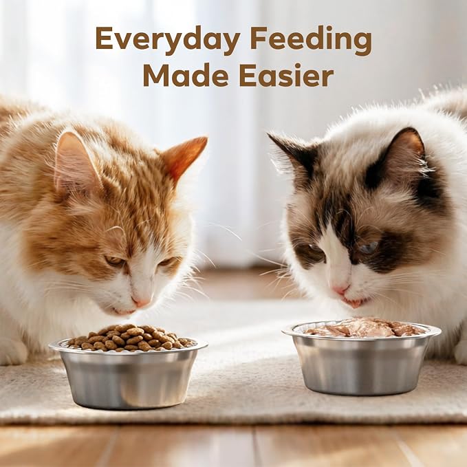 300 PCS Disposable Pet Feeding Bowls Bulk for Cats & Dogs, Leak Resistant | Printed Paper Cat Food Bowl Liners, Wet & Dry Food, Small Pet Bowl Covers, Easy Clean Feeding Supplies, White Pattern