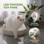 FUKUMARU Tofu Cat Litter - Natural Lightweight Bean Dregs & Corn Starch Cat Litter Pellets, 99.9% Dust Free Quick Clumping, Effective Odor Control, Flushable, Low Tracking, 32lb (8lb x 4 Bags)