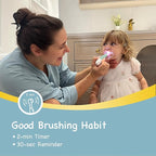 Papablic Baby Sonic Electric Toothbrush for Aged 0-3 Toddler, Blue | BabyHandy 2-Stage Toddler Electric Toothbrush for Babies and Toddlers Ages 0-3 Years