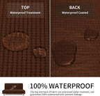 Easy-Going 100% Waterproof Futon Cover, Stretch Futon Slipcover Medium | Dual Waterproof Armless Futon Couch Cover, Leakproof Sofa Bed Furniture Protector for Kids Pets Dog Cat, Coffee