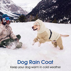 Nanaki Waterproof Dog Raincoat-Reflective Adjustable Rain Jacket Full Body | For Rainy Days,Hiking Camping,Reflective Safety Strips,Full-Body Protection,Easy On/Off,Detachable&adjustable Hood,Breathable