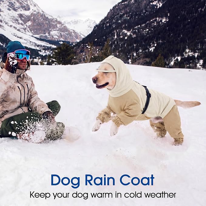 Nanaki Waterproof Dog Raincoat with Removable Hood-Full Body Outdoor Jacket | For Rainy Days,Hiking Camping,Reflective Safety Strips,Full-Body Protection,Easy On/Off,Detachable&adjustable Hood,Breathable