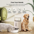 CZPET Automatic 7L Dog and Cat Water Dispenser with Stainless Steel Bowl Gravity Waterer,100% BPA-Free,Large Capacity and Drinking Area Noise-Free for Pets | With Stainless Steel Bowl Gravity Waterer, Large Capacity and Drinking Area Noise-Free for Pets
