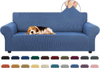 Stretch Couch Covers for Sofa, 3 Cushion Couch Slipcover,Riverside | 1-Piece Washable Sofa Cover Pet Friendly(78"-94") Furniture Protector Soft Jacquard, Elastic Bottom for Dogs & Kids