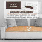 Washable Velvet Dog Couch Cover, Plush Pet Sofa Furniture Protector for 2-3 Cushion Couch, Non-Slip Washable Cover for Dogs(1PC/27.6"x59.1",Khaki)