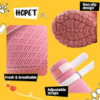 Dog Shoes for Small Dogs, Dog Boots & Paw Protectors for Hot Pavement Winter Snow Hiking, Anti-Slip Dog Booties for Hardwood Floor Pink Size 1