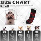 EXPAWLORER Dog Socks for Summer Hot Pavement to Prevent Licking Paws, Anti Slip Doggie Booties Grippy Shoes for Hardwood Floors, Boots & Paw Protectors for Small Medium Large Senior Dogs Red Black S
