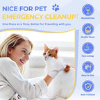 Pet Cleaning Glove Wipes for Dogs & Cats, Hypoallergenic Deodorizing Disposable No-Rinse Grooming Wipes, Extra Thick Bathing Wipes,Perfect for Pet Dry Cleaning,Daily Care and Travel,48 pcs