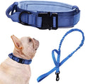 Tactical Dog Collar and Leash Set for Large Dogs with Handle,Dark Blue,S | 1000D Heavy-Duty Nylon Fabric,Quick-Release Metal Buckle,Adjustable Fit,Soft-Padded Webbing,D-Ring,for Training & Hiking