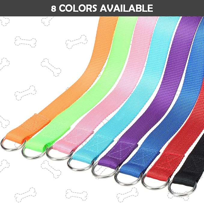 HOMIMP Slip Lead Dog Leash 6 FT- 48 PCS Bulk Colors Kennel Control Leashes for Small Medium Large Dogs Puppy Animal Rescue, Grooming - Heavy Duty Strong Nylon 6 Foot Long for Shelter, Vet, Training