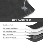Outdoor Waterproof Orthopedic Dog Bed for Medium Size Dogs | Egg Crate Foam for Joint Support, Fits 36x23 Crates, TPU Waterproof Layer, Machine Washable 1680D Oxford Cover, Up to 50 lbs
