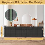 Reinforced 120 Inch Retractable Baby Gates Extra Wide Baby Gate to Prevent Crawling Through, Indoor/Outdoor Retractable Dog Gate, 10ft Scratch-resistant Mesh Child Gates for Doorways Extra Wide, Black