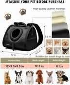 Small Dog Cat Chest Carrier Backpack,Adjustable Ventilated Front Facing Backpack Carrier for Small Dogs Cats Puppy,Airline Approved Lightweight Doggy Backpack for Travel Hiking Outdoor