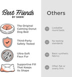 Best Friends by Sheri The Original Calming Donut Dog Bed for Medium Dogs up to 45 lbs, Shag Faux Fur, Cotton Candy Pink, 30" x 30"