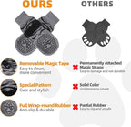 KOOLTAIL Anti Slip Dog Socks for Hot/Cold Pavement to Prevent Licking Paws, Paw Protector&Dog Boots with Grippers for Hardwood Floors,Traction Control No Twist Booties for Small Medium Large Dogs SM