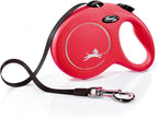 FLEXI® Classic Tape Retractable Dog Leash, Large, 16 ft - Red | German engineered, original flexi leash, durable quality for dogs up to 110 lbs, tangle-free, walking, reliable brake system